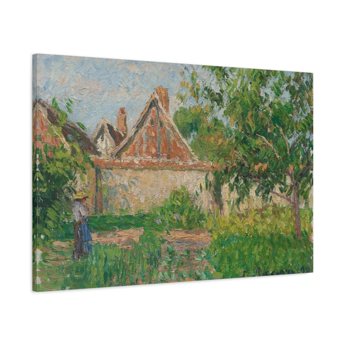 Tableau Coin du jardin à Éragny – Camille Pissarro - toile 3D avec bords imprimés - Art Virtuoso
