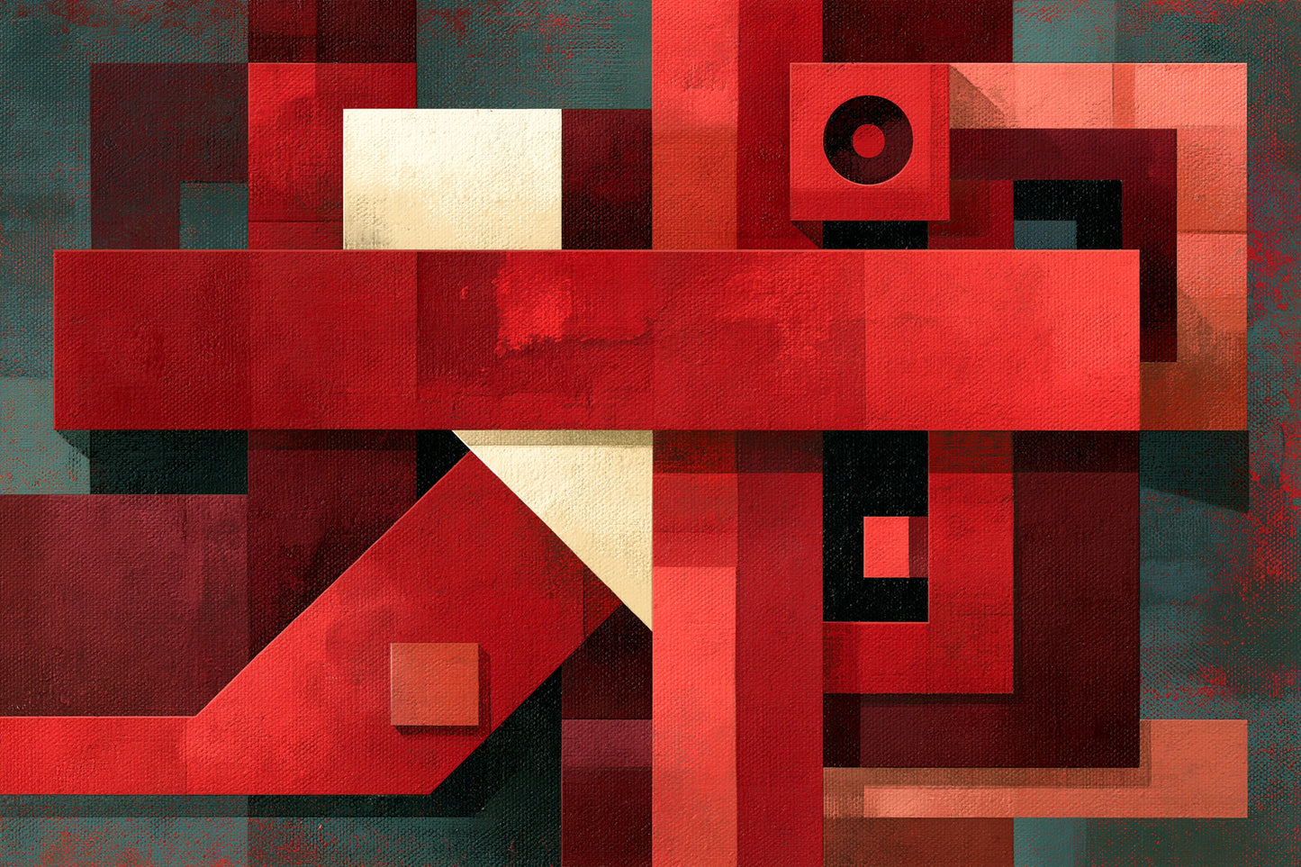 Tableau graphique rouge constructiviste au format M
