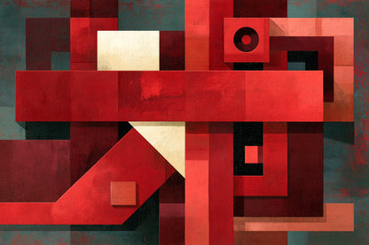 Tableau graphique rouge constructiviste au format S