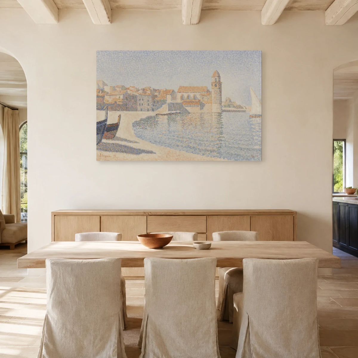 Tableau Collioure, le clocher – Paul Signac dans une salle à manger - Art Virtuoso