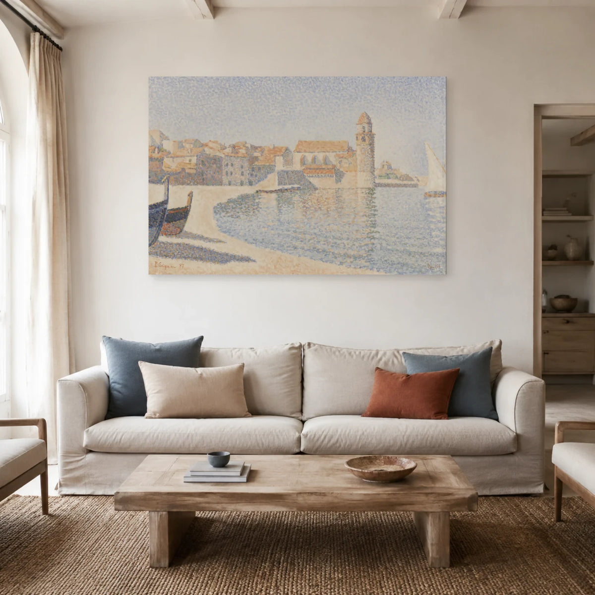 Tableau Collioure, le clocher – Paul Signac dans un salon - Art Virtuoso