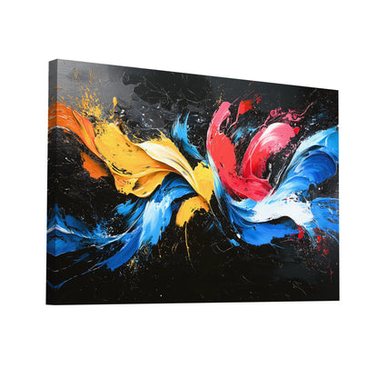 Product Hero 3D WebP Tableau Coloré Sur Fond Noir - Art Virtuoso