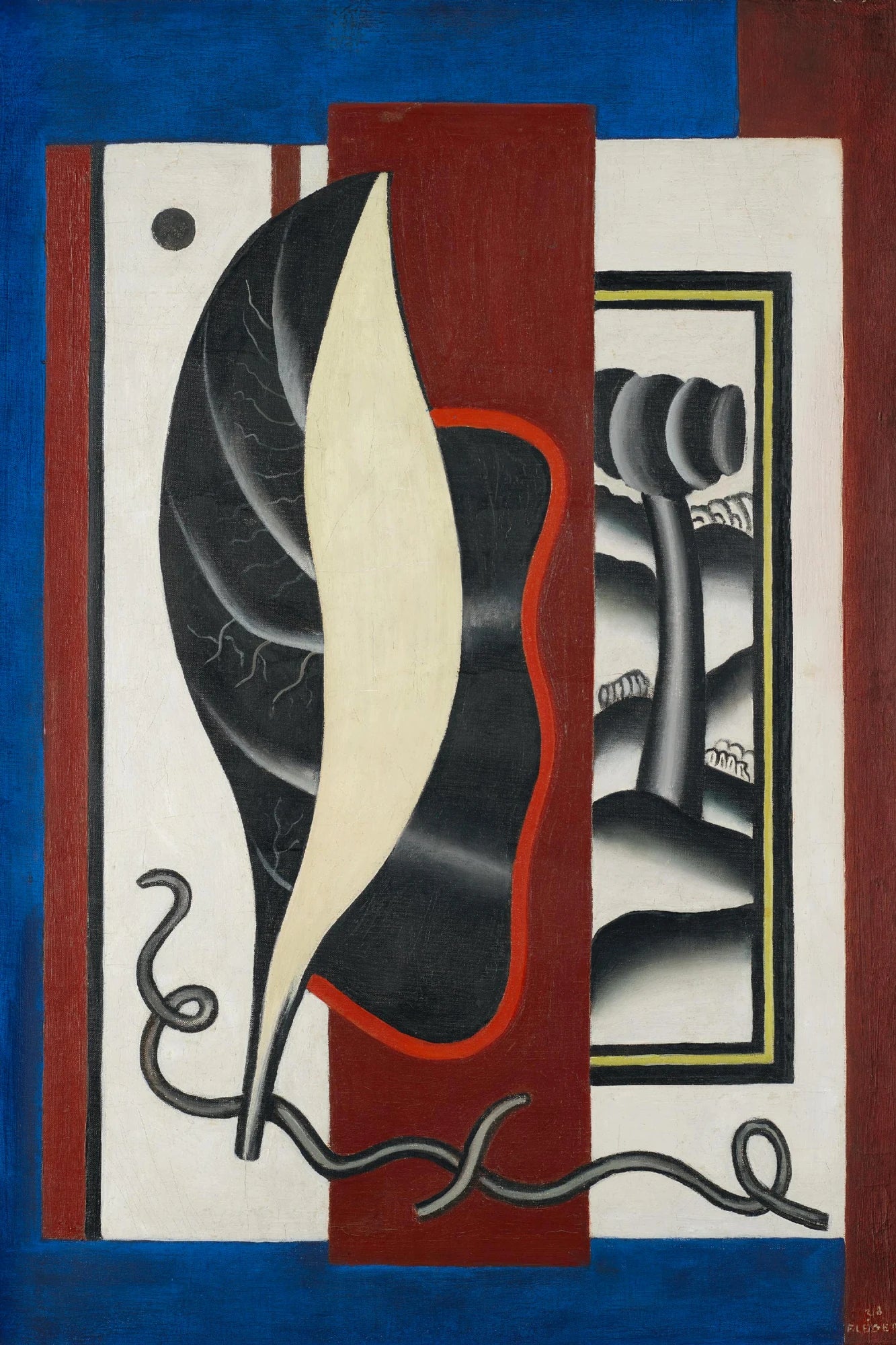 Nature morte végétale verticale de Fernand Léger, toile taille L