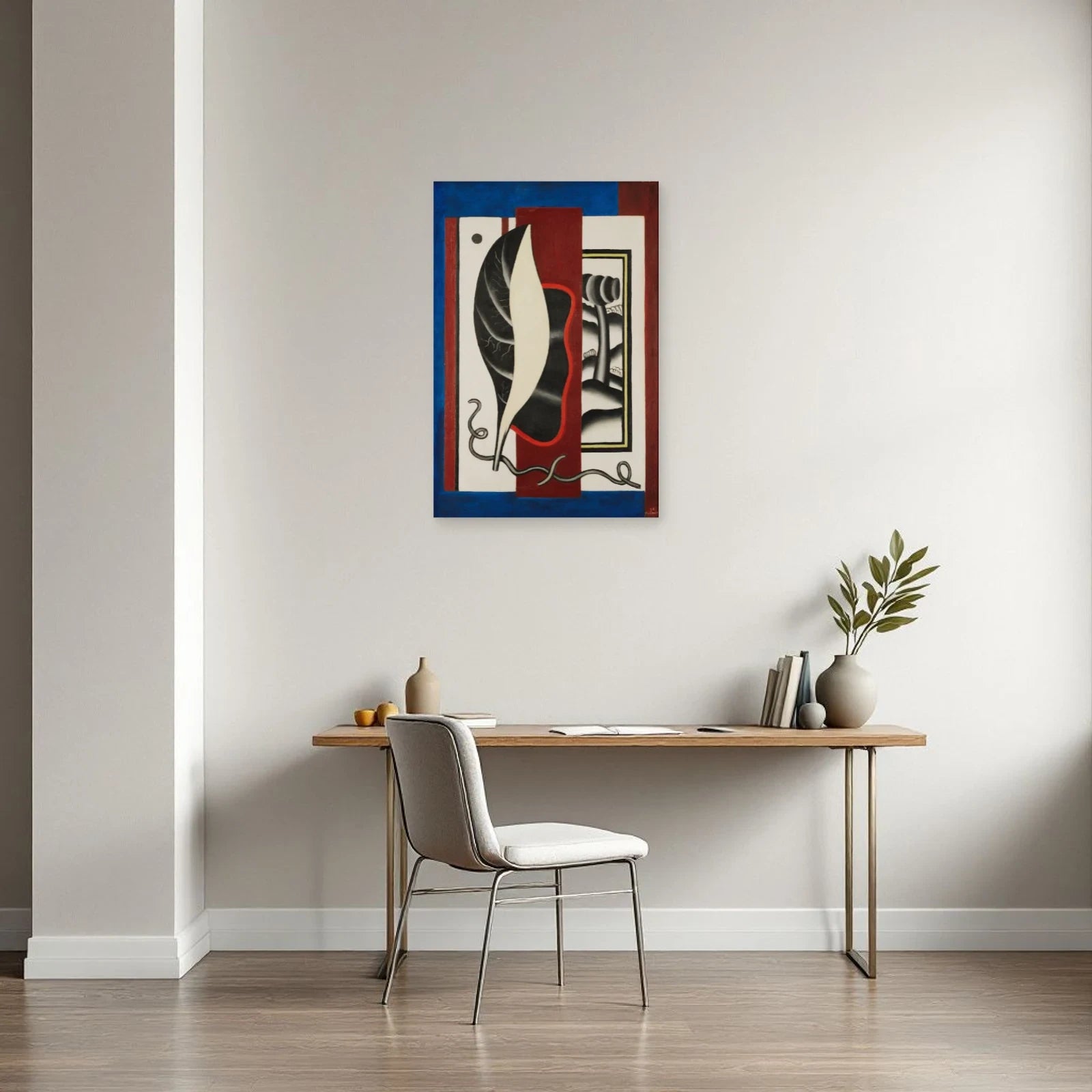 Tableau Composition à la feuille – Fernand Léger dans un bureau - Art Virtuoso