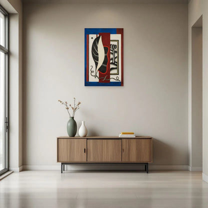 Tableau Composition à la feuille – Fernand Léger dans une entrée ou un couloir - Art Virtuoso