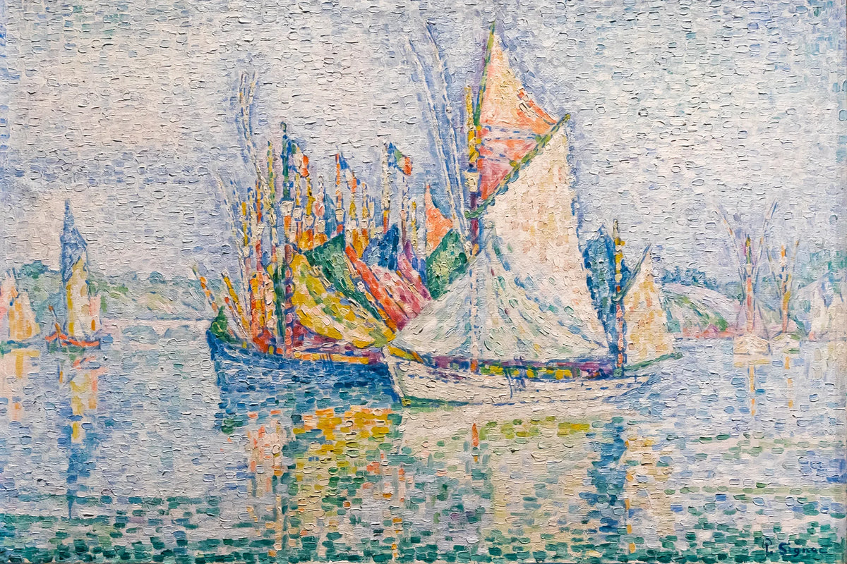 Tableau Concarneau, le port – Paul Signac - impression sur toile, format M