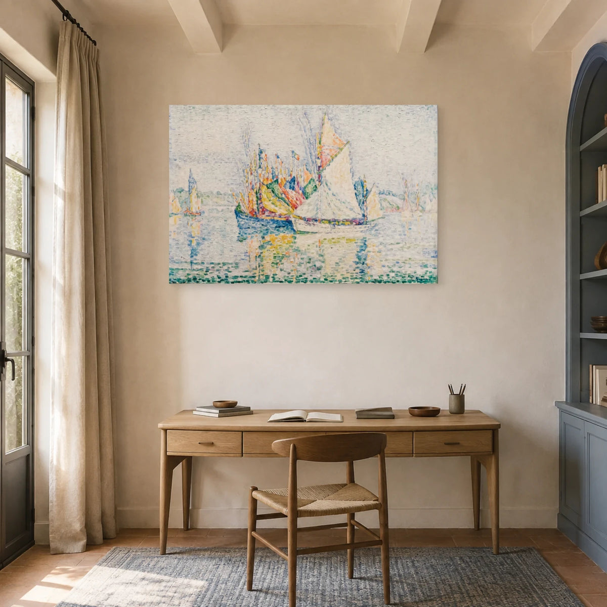Tableau Concarneau, le port – Paul Signac dans un bureau - Art Virtuoso