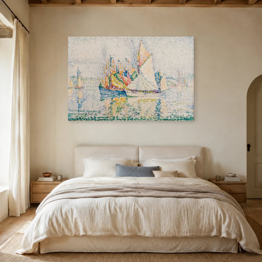 Tableau Concarneau, le port – Paul Signac dans une chambre - Art Virtuoso