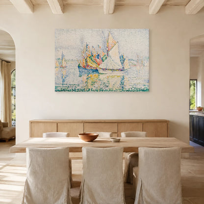 Tableau Concarneau, le port – Paul Signac dans une salle à manger - Art Virtuoso