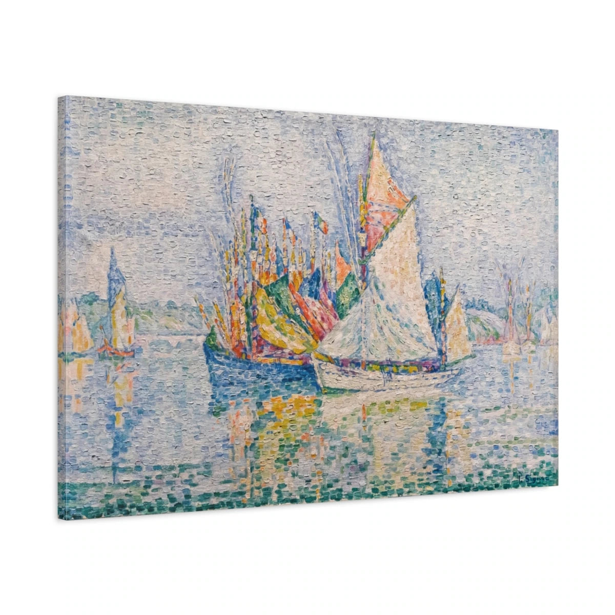 Tableau Concarneau, le port – Paul Signac - toile 3D avec bords imprimés - Art Virtuoso