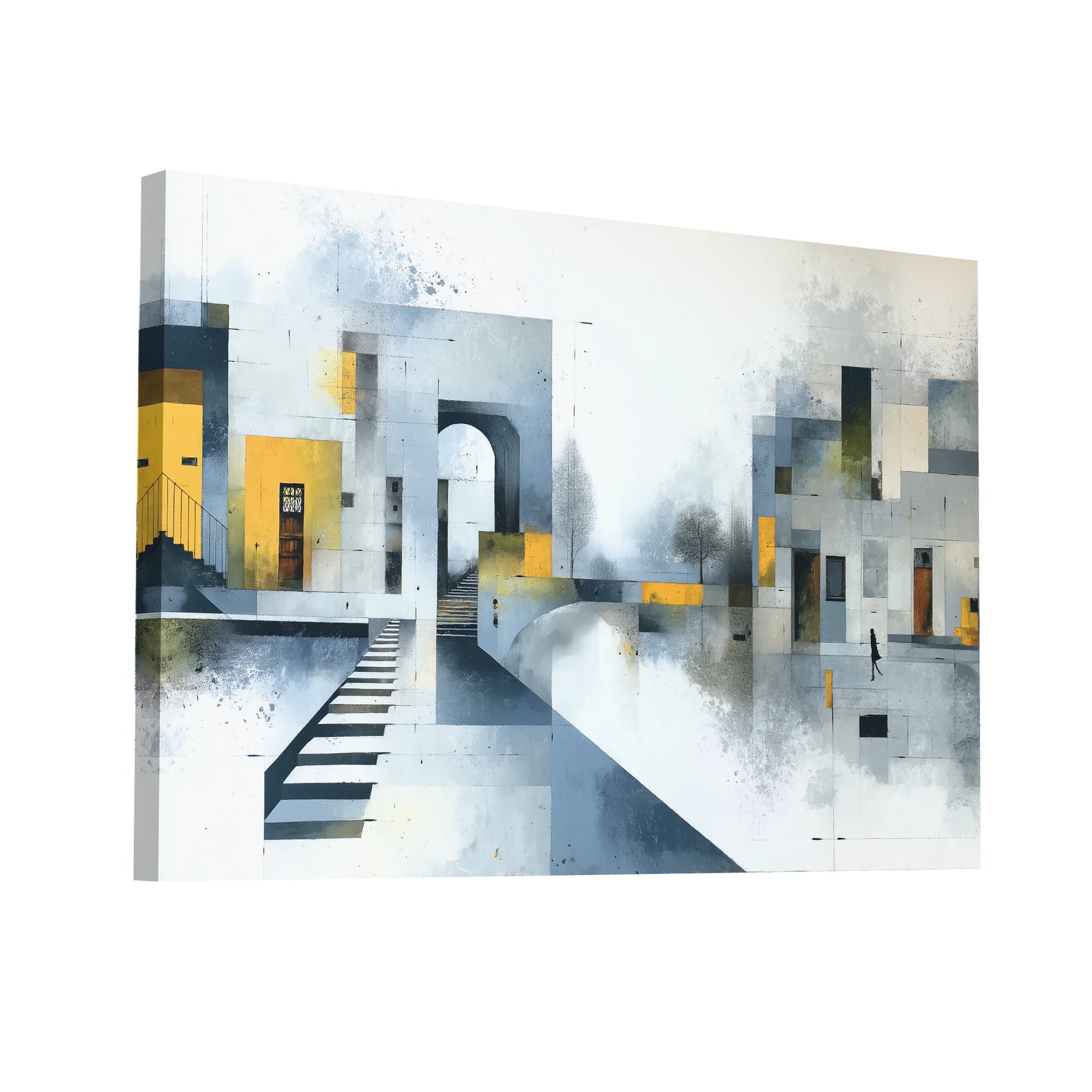 Product Hero 3D WebP Tableau Contemporain Design : Cité Onirique - Art Virtuoso