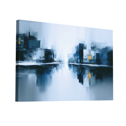 Product Hero 3D WebP Tableau Contemporain Grand Format - Reflets Urbains - Art Virtuoso