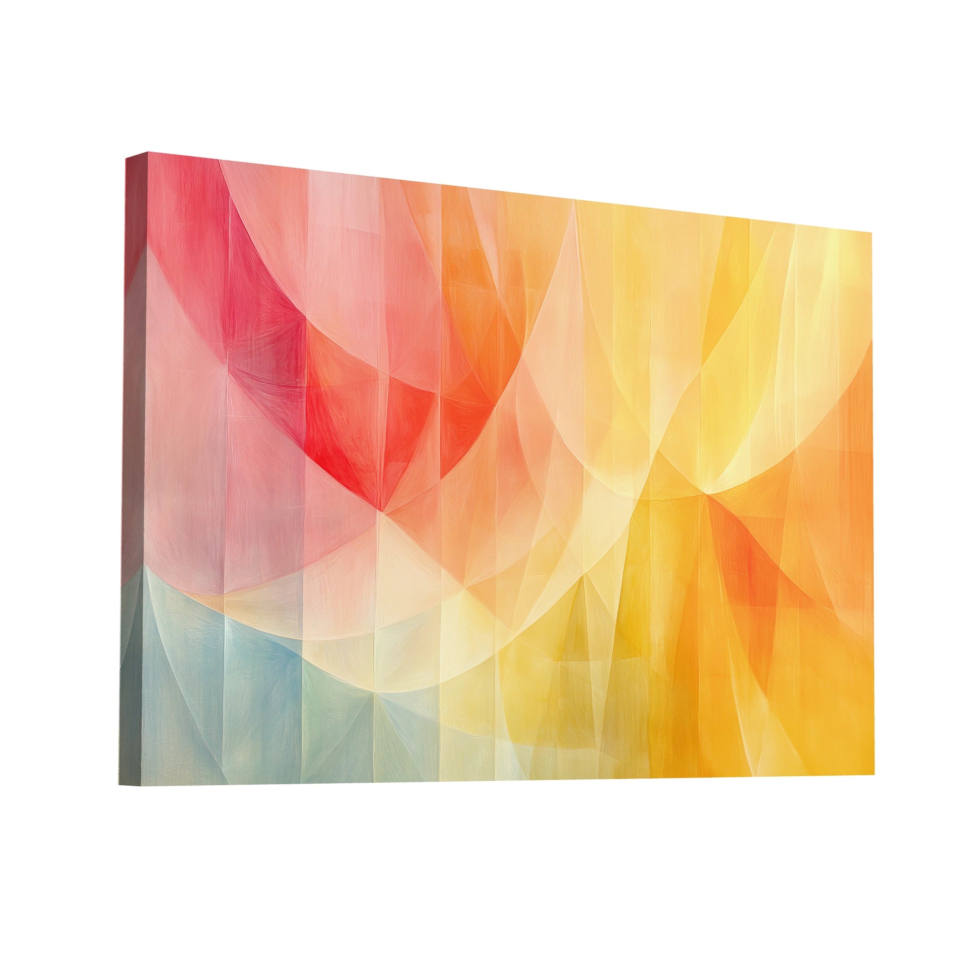 Product Hero 3D WebP Tableau Contemporain Jaune : Luminescence Dorée - Art Virtuoso