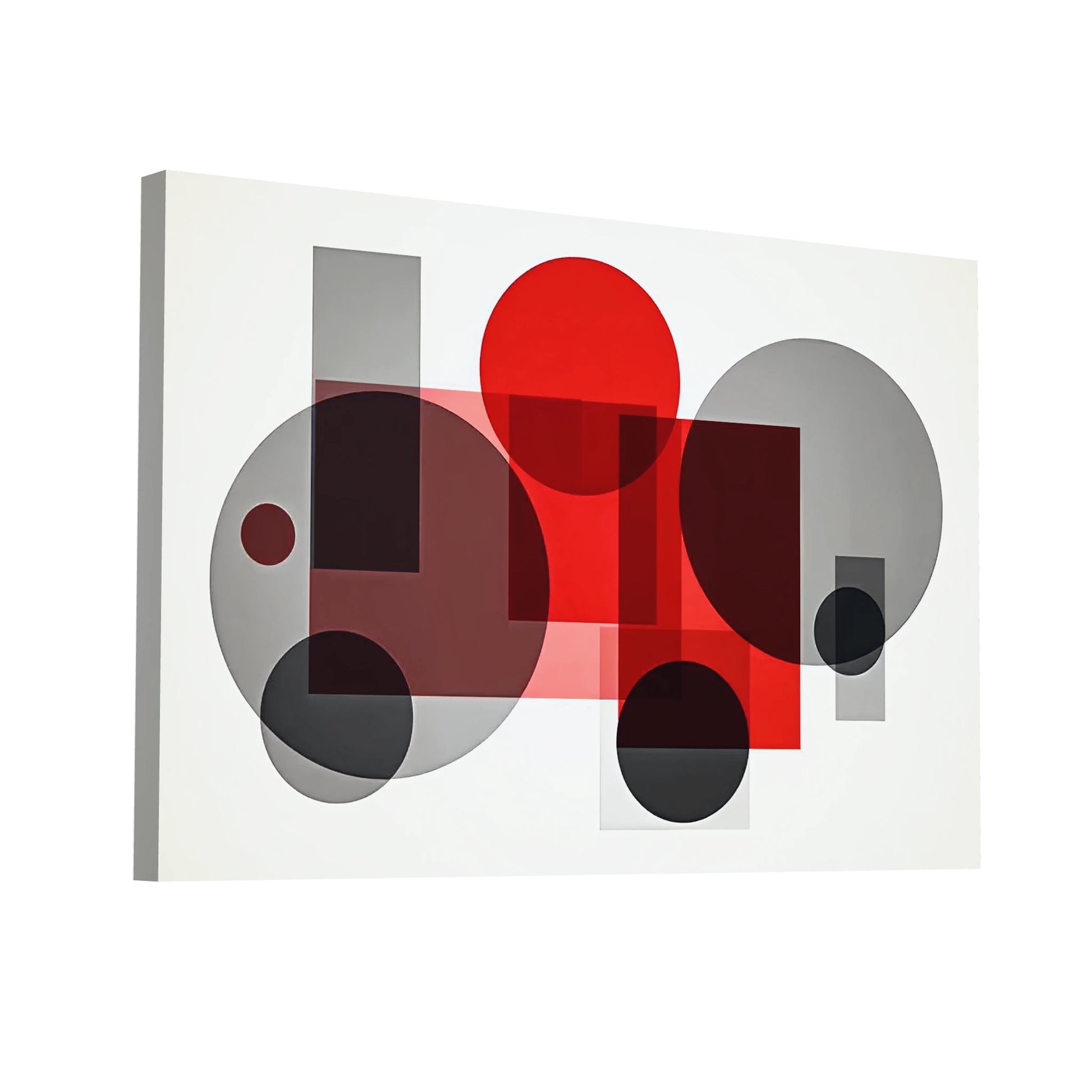 Product Hero 3D WebP Tableau Contemporain Rouge Noir Gris - Intensia - Art Virtuoso