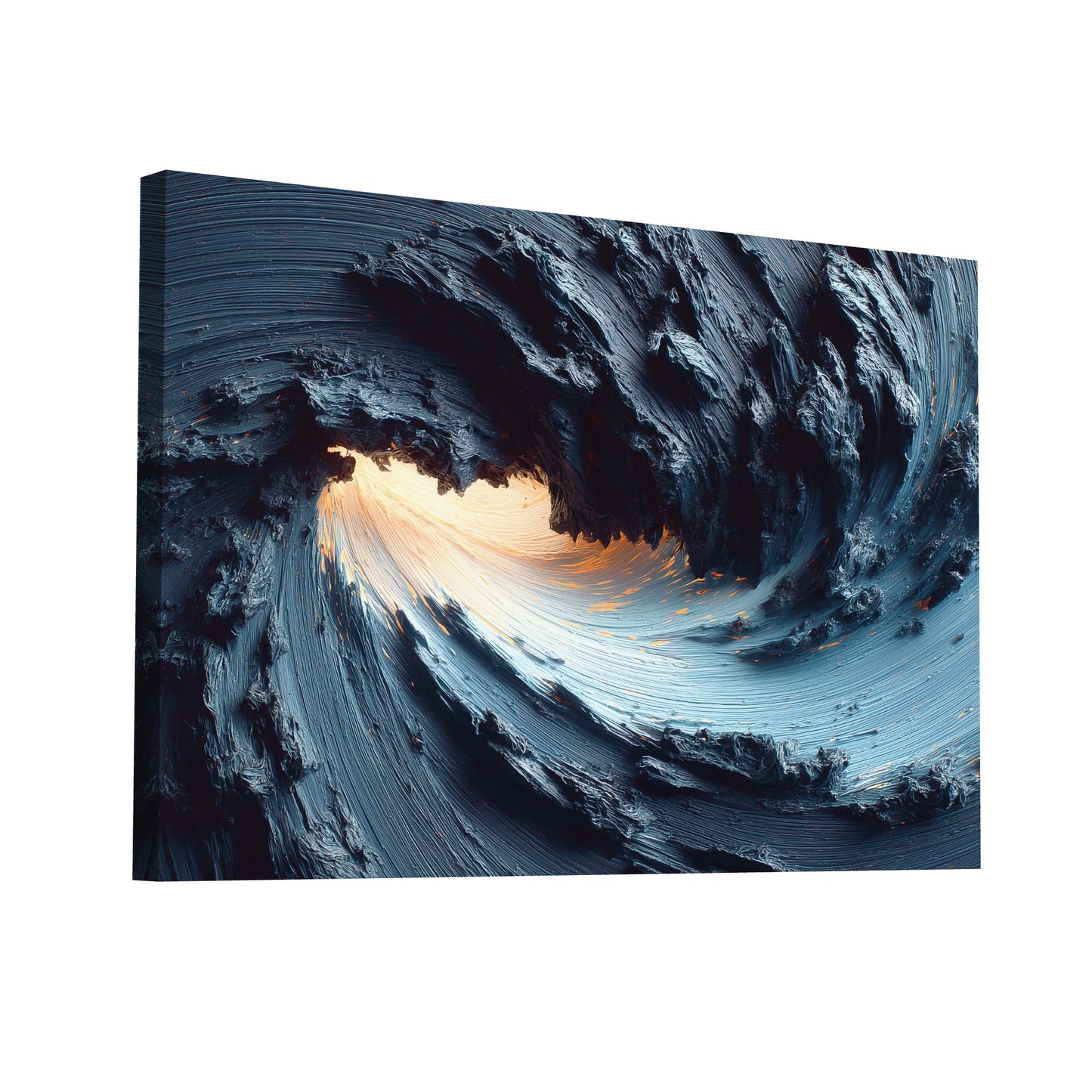 Product Hero 3D WebP Tableau Contemporain Salle a Manger - Vague Profonde - Art Virtuoso