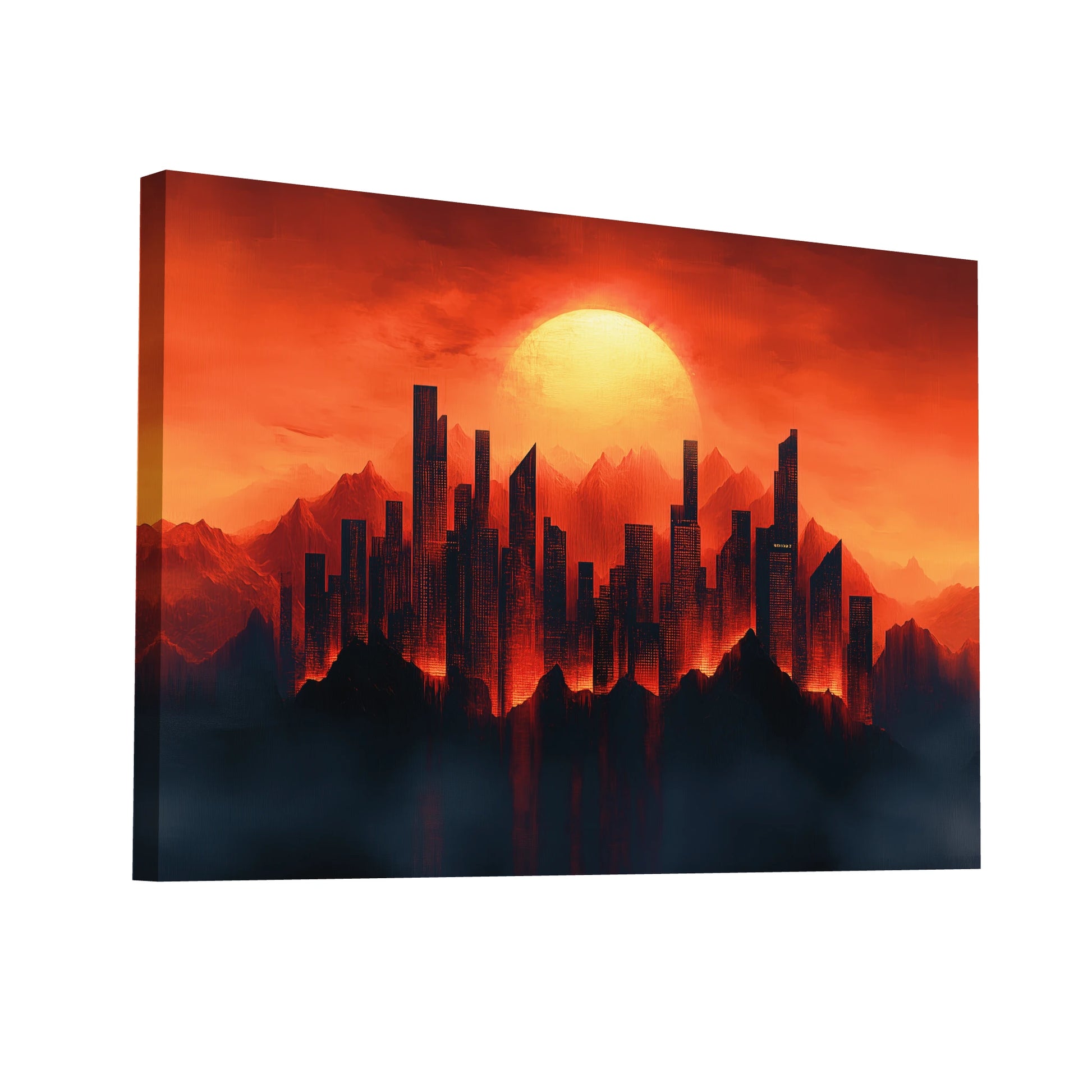 Product Hero 3D WebP Tableau Contemporain Terracotta - Art Virtuoso