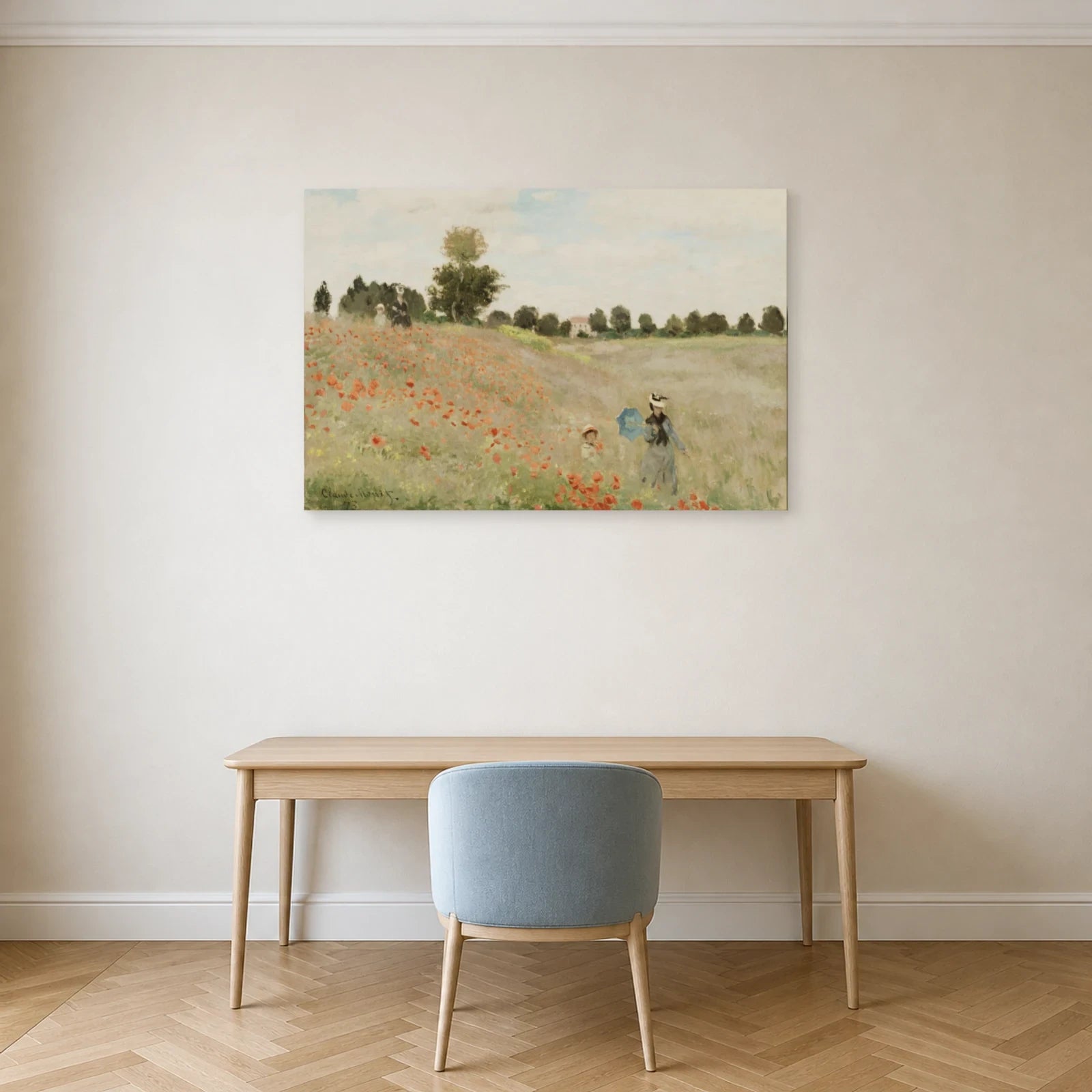 Tableau Coquelicots – Claude Monet dans un bureau - Art Virtuoso