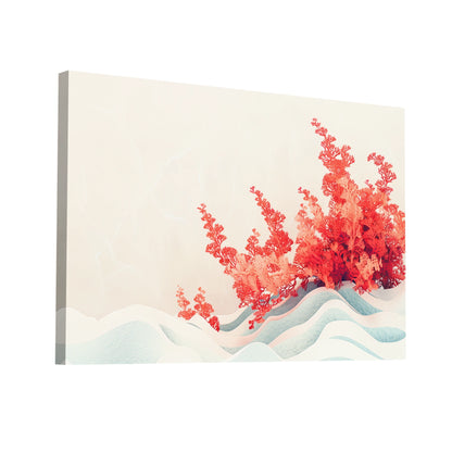 Product Hero 3D WebP Tableau Corail Abstrait - Art Virtuoso