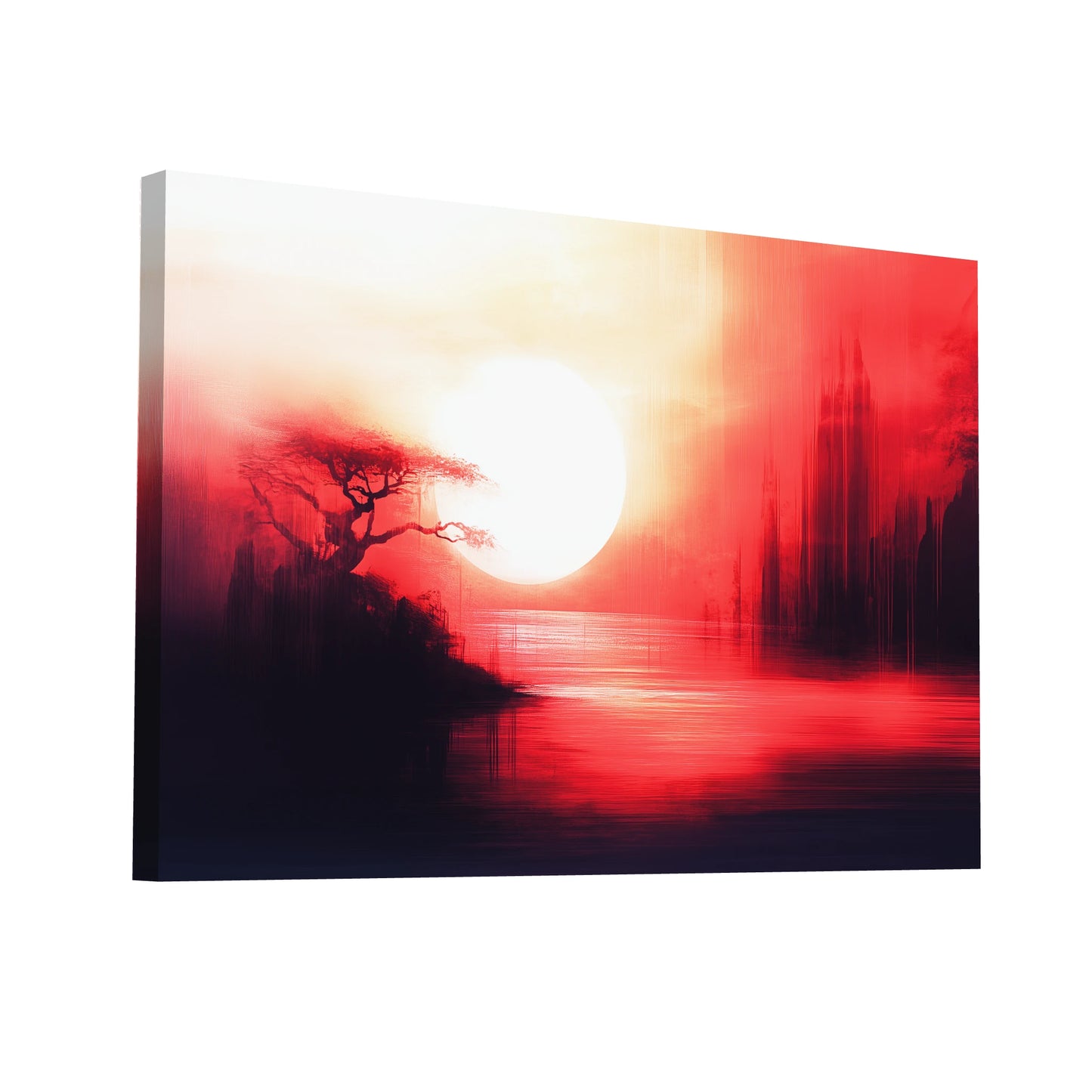 Product Hero 3D WebP Tableau Couleur Rouge : Crépuscule Mystique - Art Virtuoso
