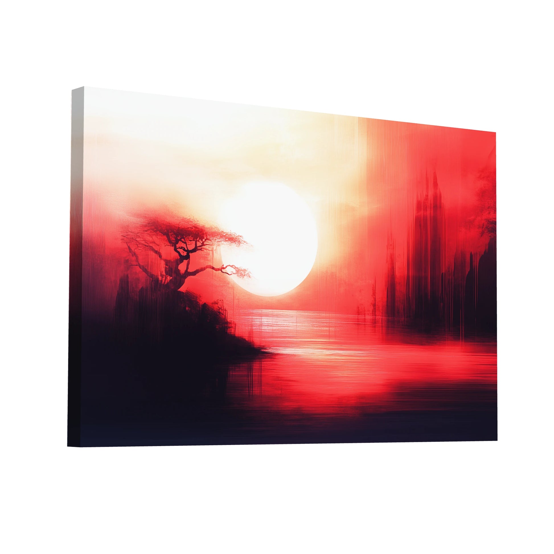 Product Hero 3D WebP Tableau Couleur Rouge : Crépuscule Mystique - Art Virtuoso