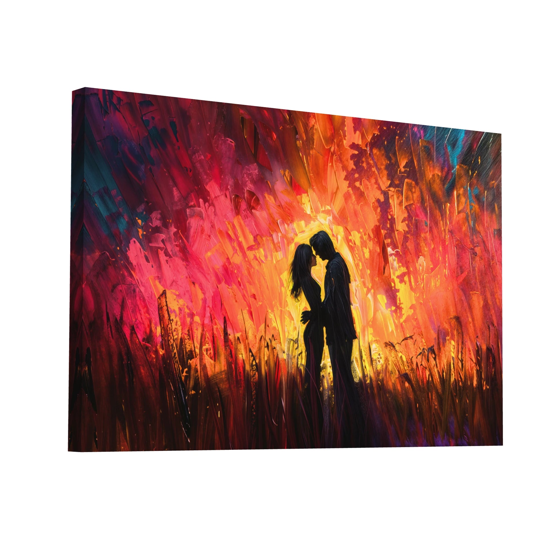 Product Hero 3D WebP Tableau Couple Enlacé - Art Virtuoso