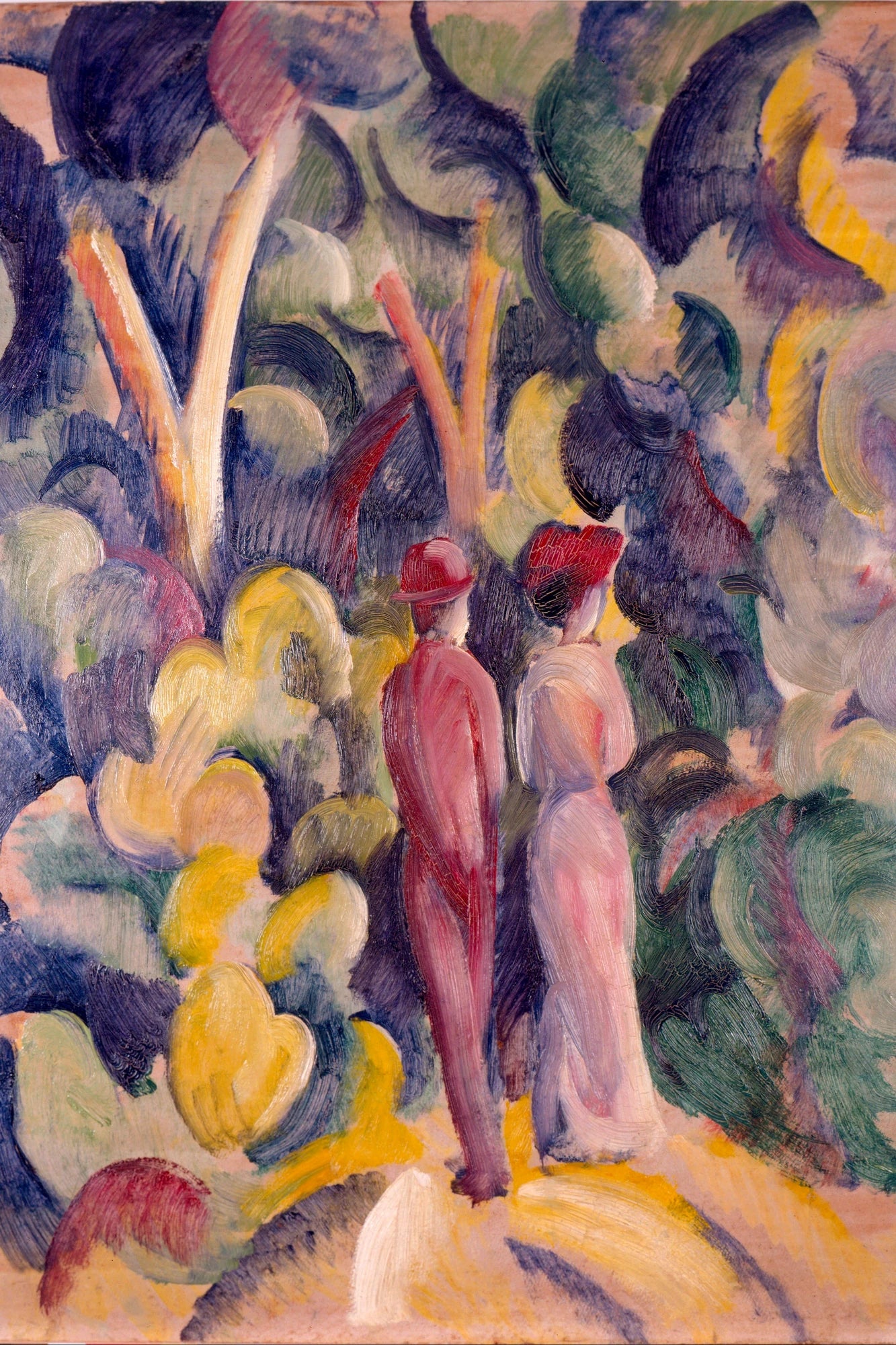 Couple sur le chemin forestier d’August Macke – toile format S