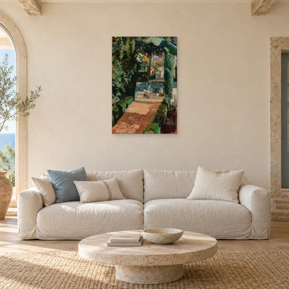 Tableau Cour des Danses à l’Alcázar de Sorolla dans un salon - Art Virtuoso