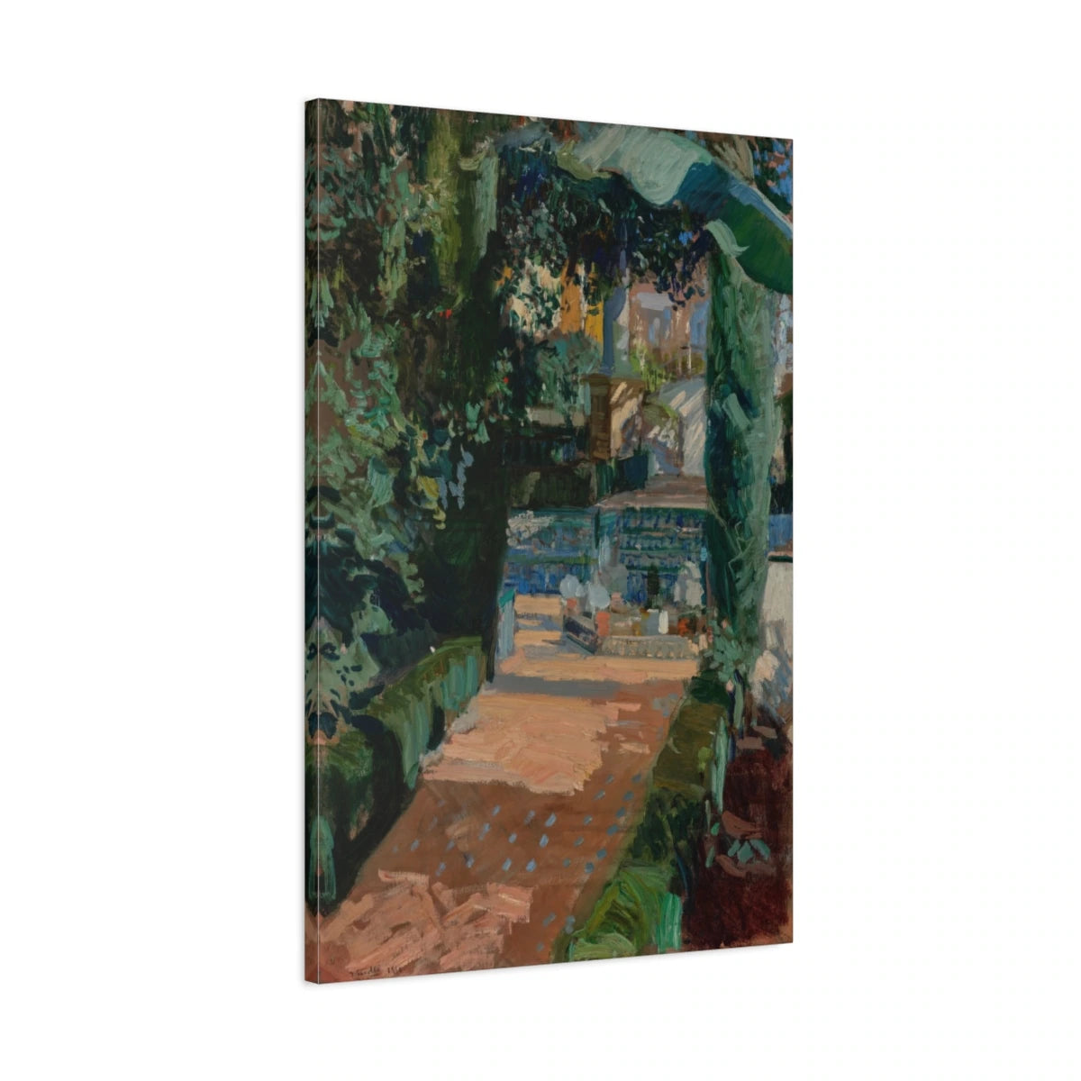 Tableau Cour des Danses à l’Alcázar de Sorolla - toile 3D avec bords imprimés - Art Virtuoso