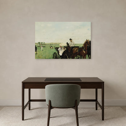 Tableau Aux courses en province – Edgar Degas dans un bureau - Art Virtuoso