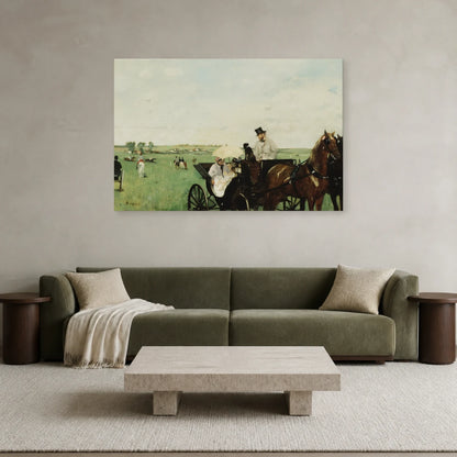 Tableau Aux courses en province – Edgar Degas dans un salon - Art Virtuoso