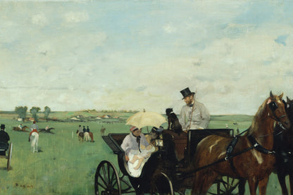 Tableau Aux courses en province – Edgar Degas - impression sur toile, format XXL
