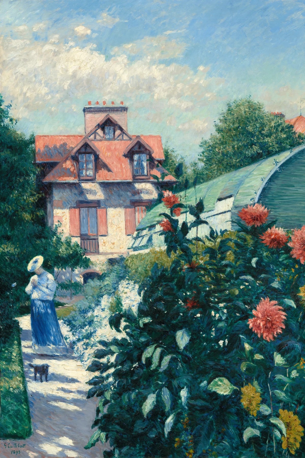 Tableau Dahlias, jardin du Petit Gennevilliers – Gustave Caillebotte - impression sur toile, format S