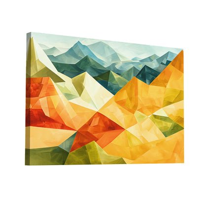 Product Hero 3D WebP Tableau de Montagne Cubiste - Art Virtuoso