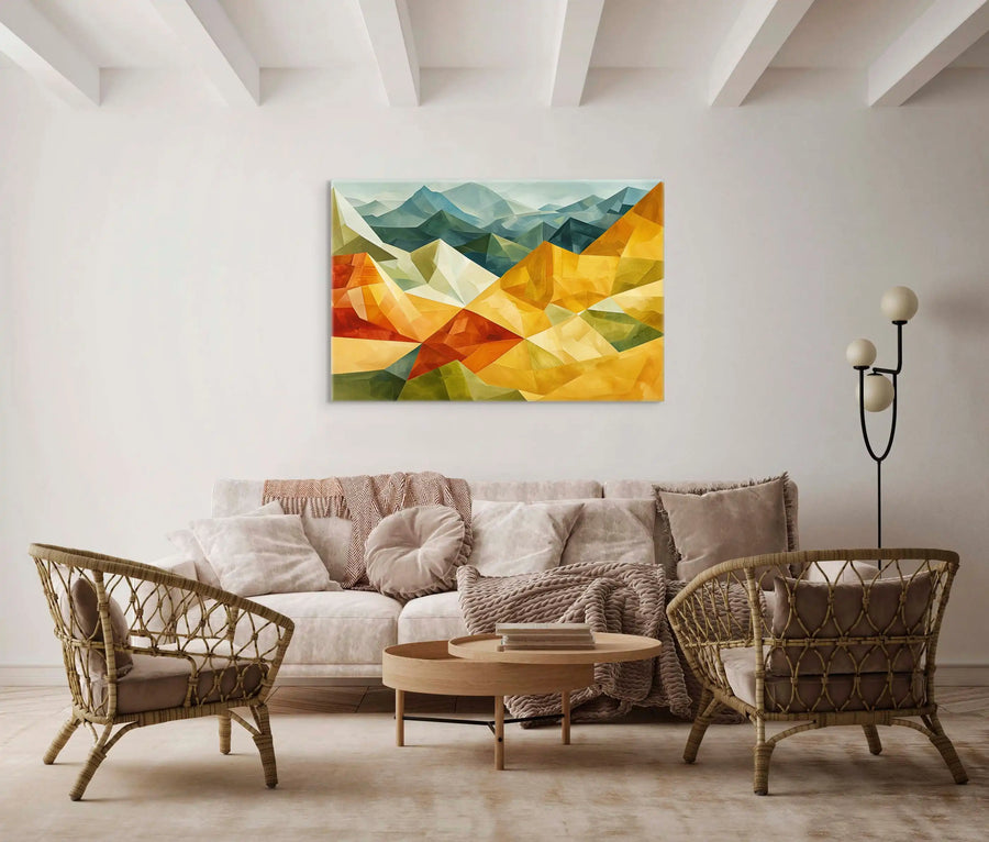 Tableau de Montagne Cubiste