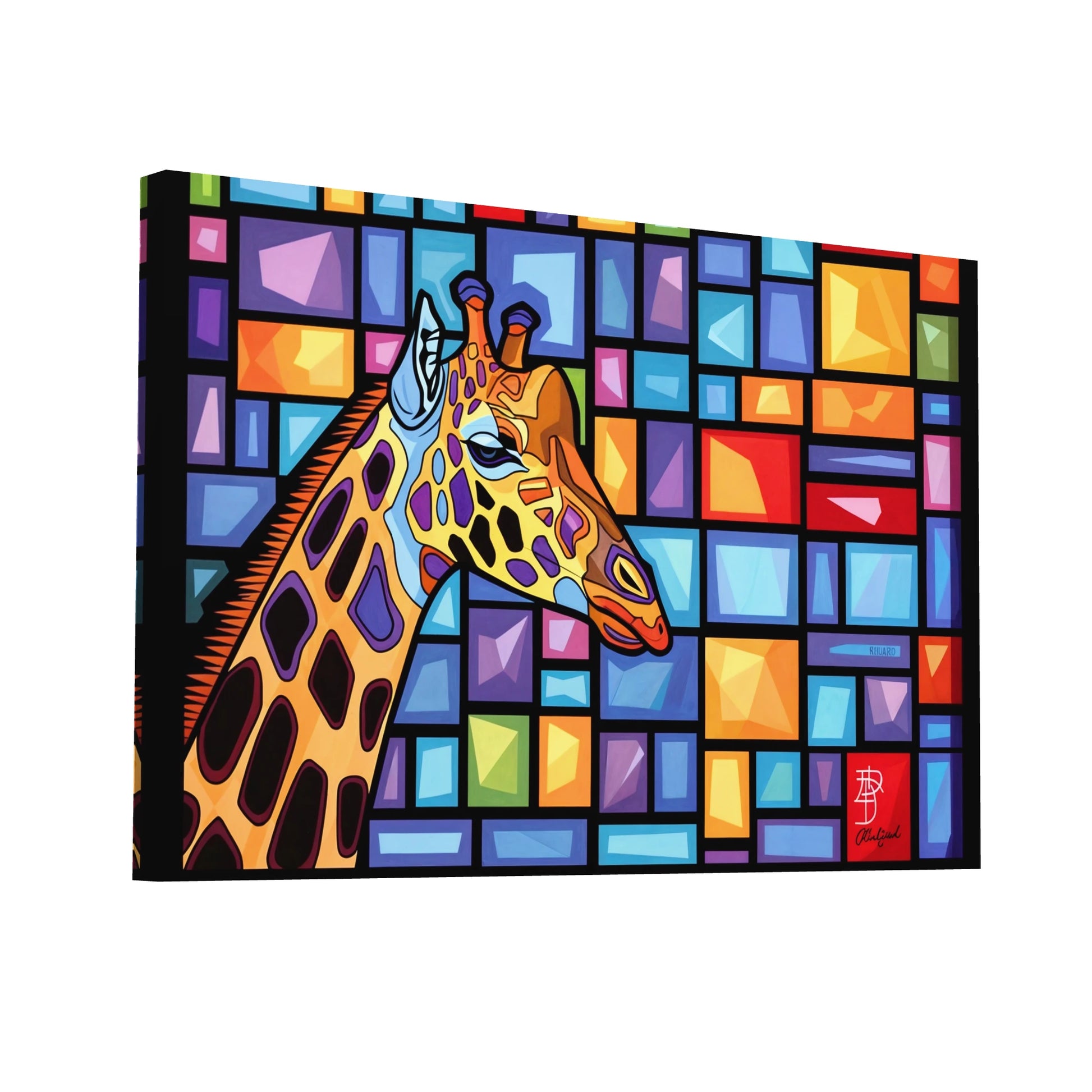 Product Hero 3D WebP Tableau Déco Girafe - Art Virtuoso
