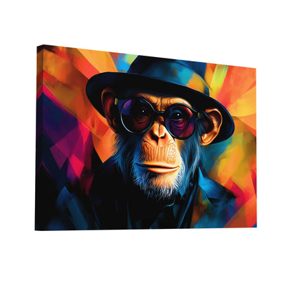 Product Hero 3D WebP Tableau Déco Singe : Portrait Contemporain - Art Virtuoso