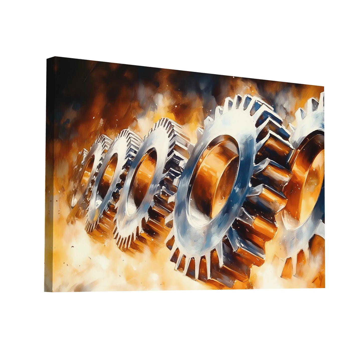 Product Hero 3D WebP Tableau Deco Style Industriel - Symphonie Mécanique - Art Virtuoso
