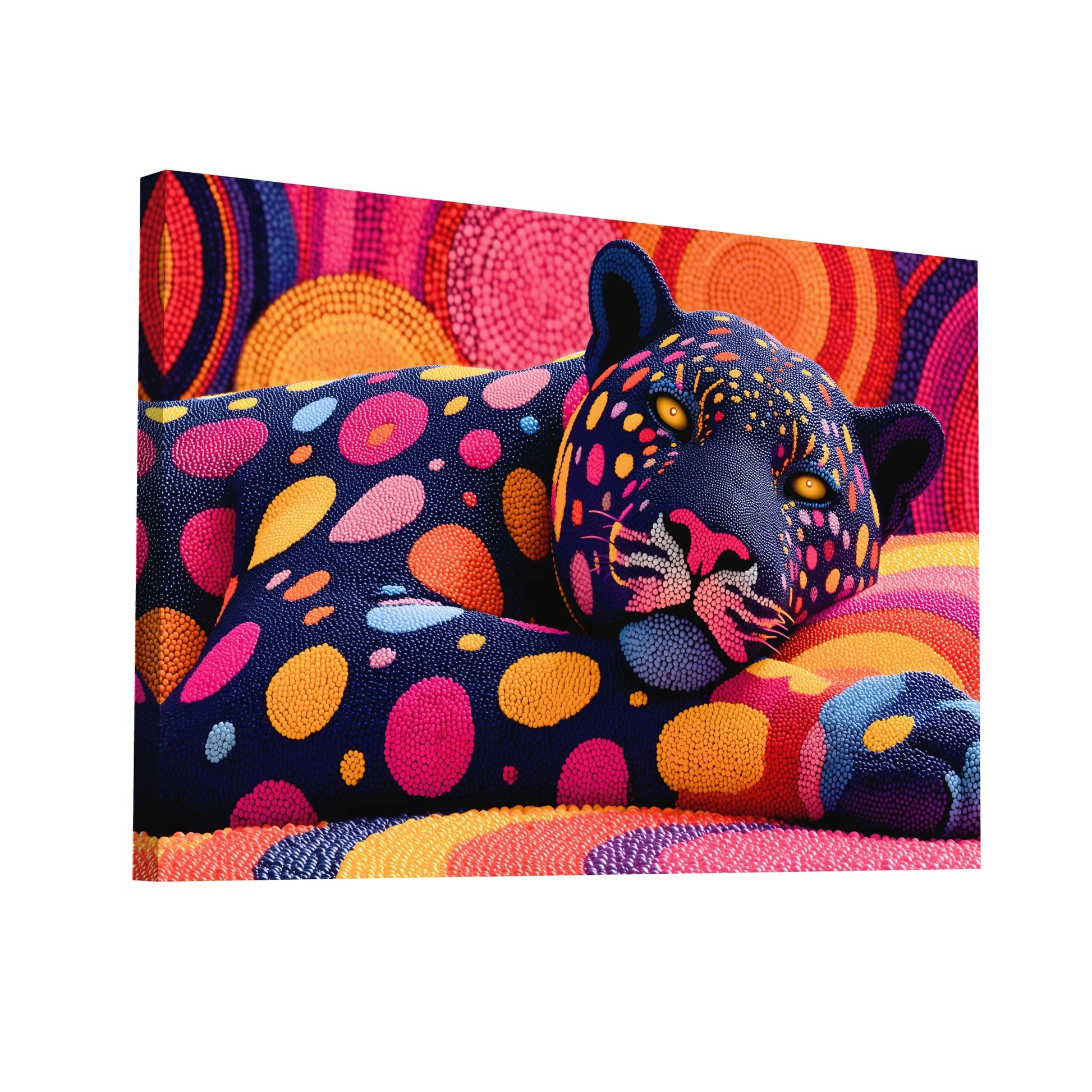Product Hero 3D WebP Tableau Déco - Tigre Psychédélique - Art Virtuoso
