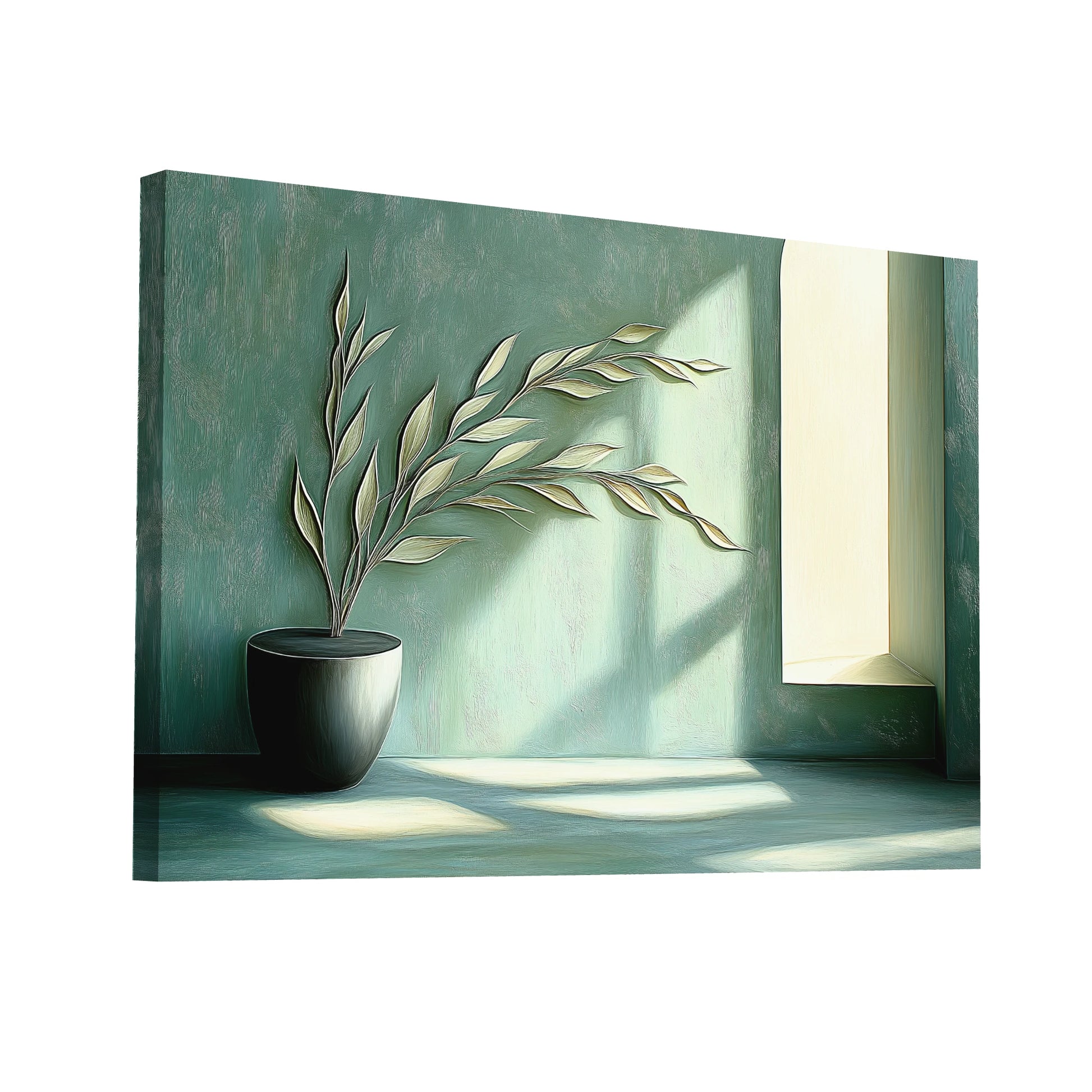 Product Hero 3D WebP Tableau Déco Vert Sauge - Lumière d'Été - Art Virtuoso