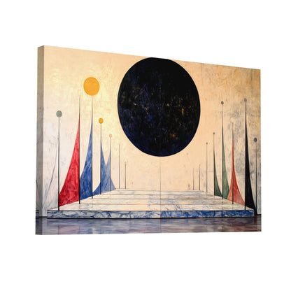 Product Hero 3D WebP Tableau Décoration Scandinave - Eclipse Lunaire - Art Virtuoso