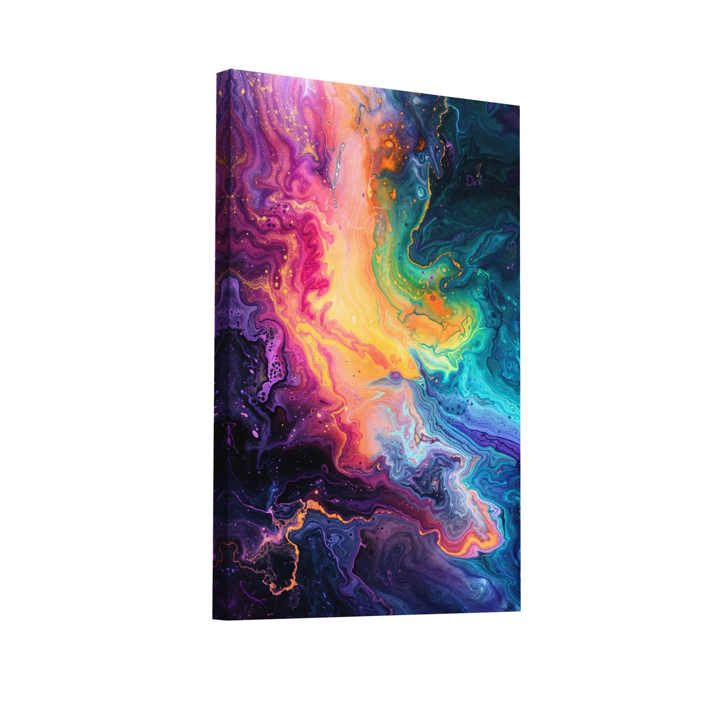 Product Hero 3D WebP Tableau Dégradé Abstrait Multicolore - Art Virtuoso