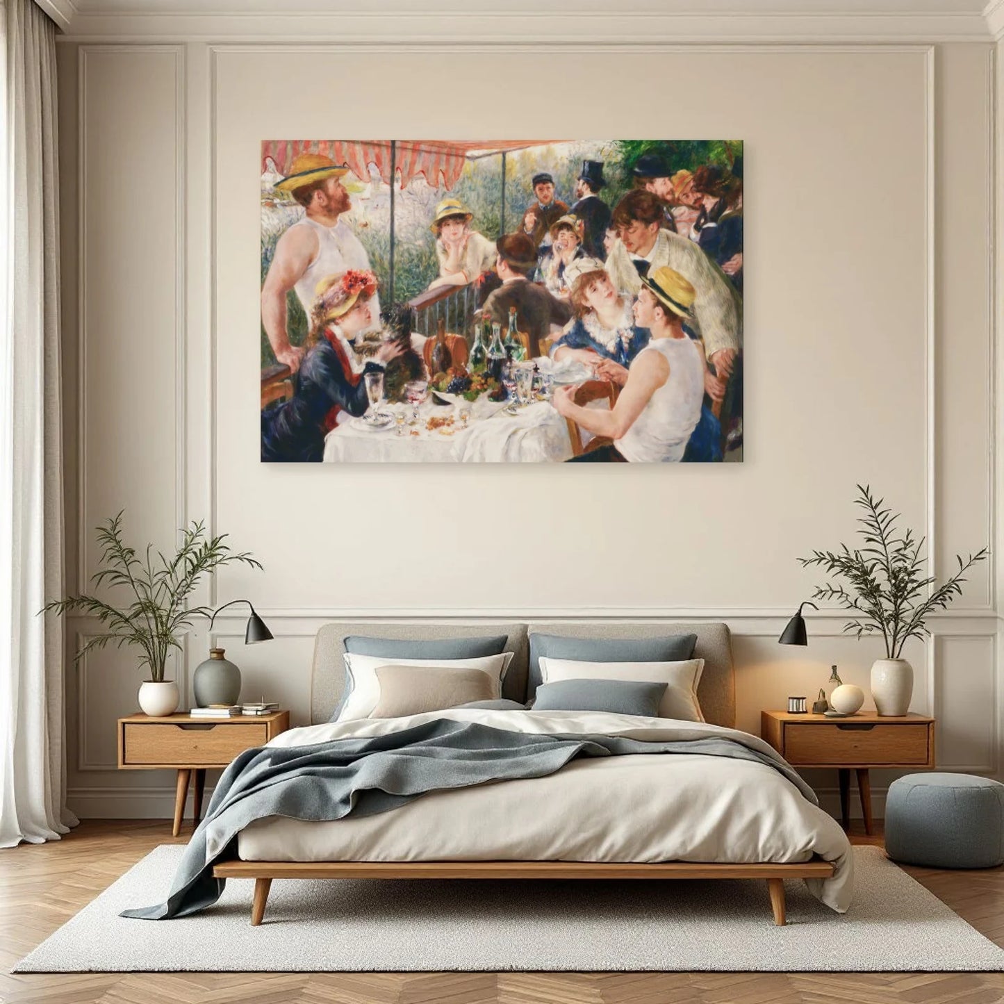 Tableau Le Déjeuner des canotiers – Pierre-Auguste Renoir dans une chambre - Art Virtuoso