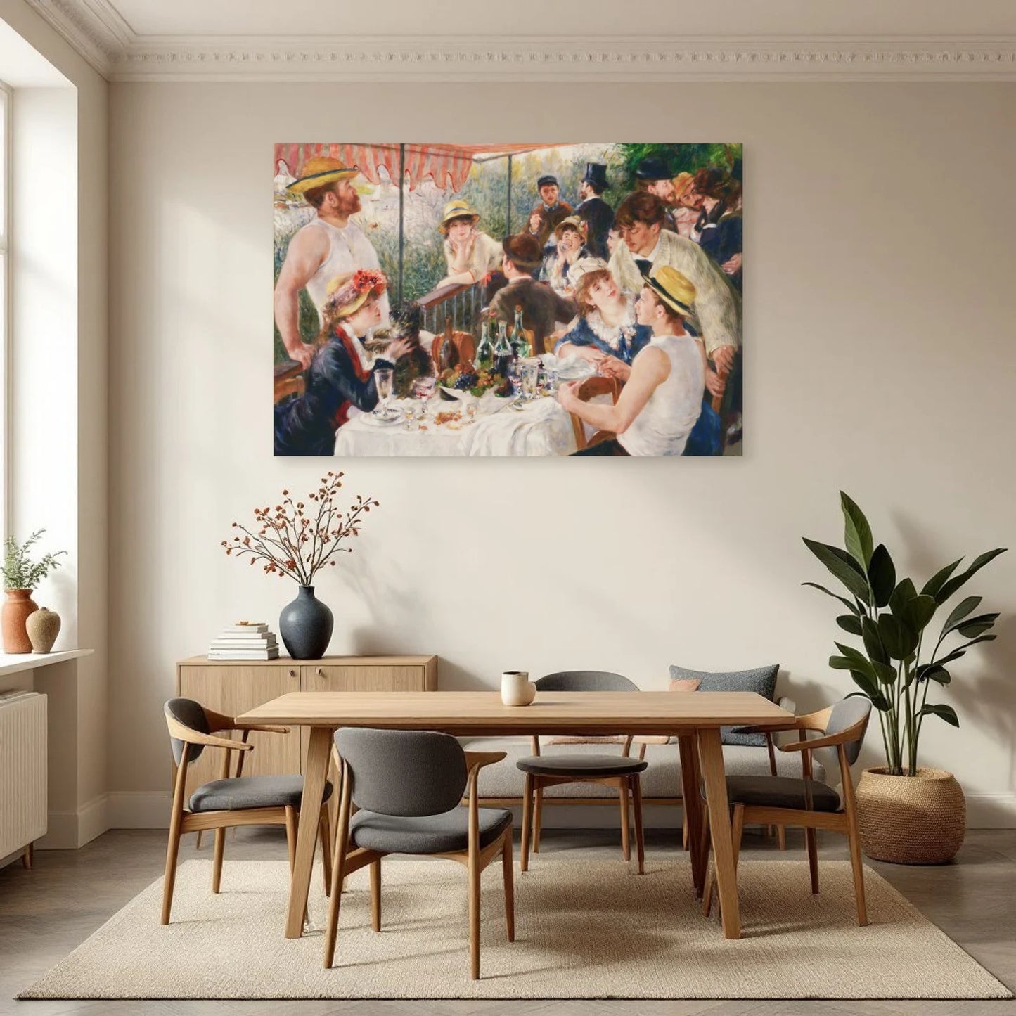 Tableau Le Déjeuner des canotiers – Pierre-Auguste Renoir dans une salle à manger - Art Virtuoso