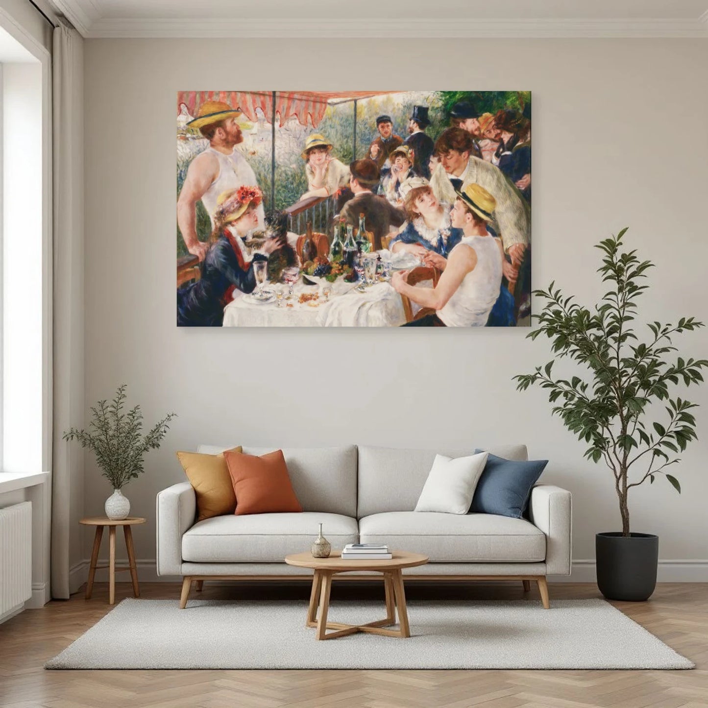 Tableau Le Déjeuner des canotiers – Pierre-Auguste Renoir dans un salon - Art Virtuoso