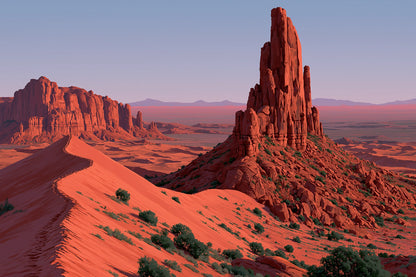 Tableau paysage désert rouge au format S