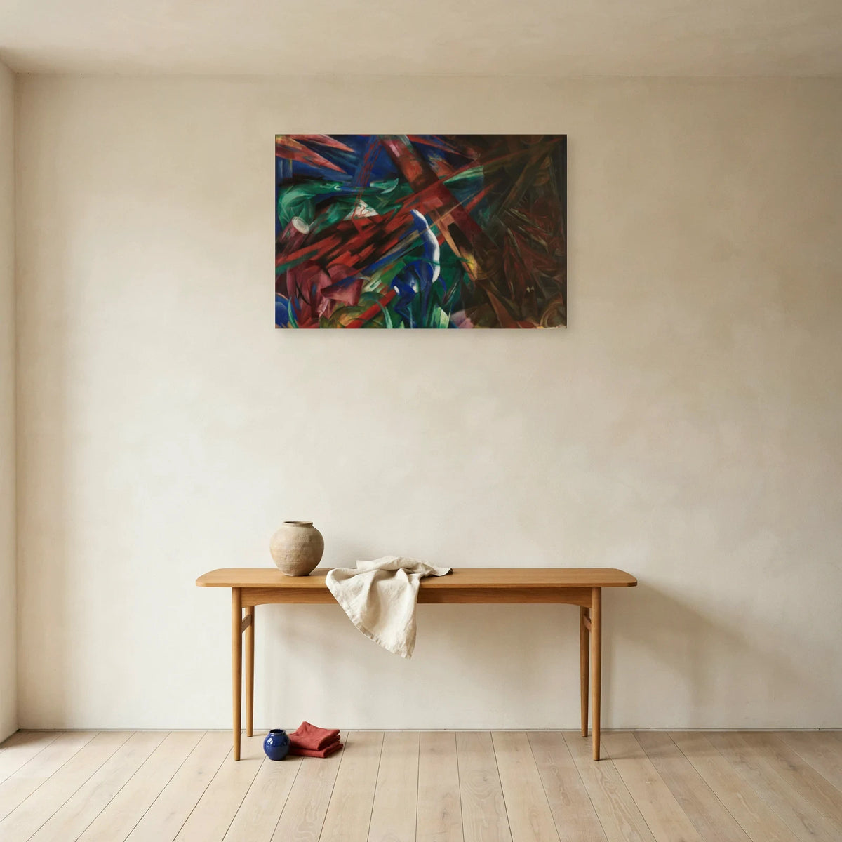 Tableau Destins d’animaux – Franz Marc dans une entrée ou un couloir - Art Virtuoso