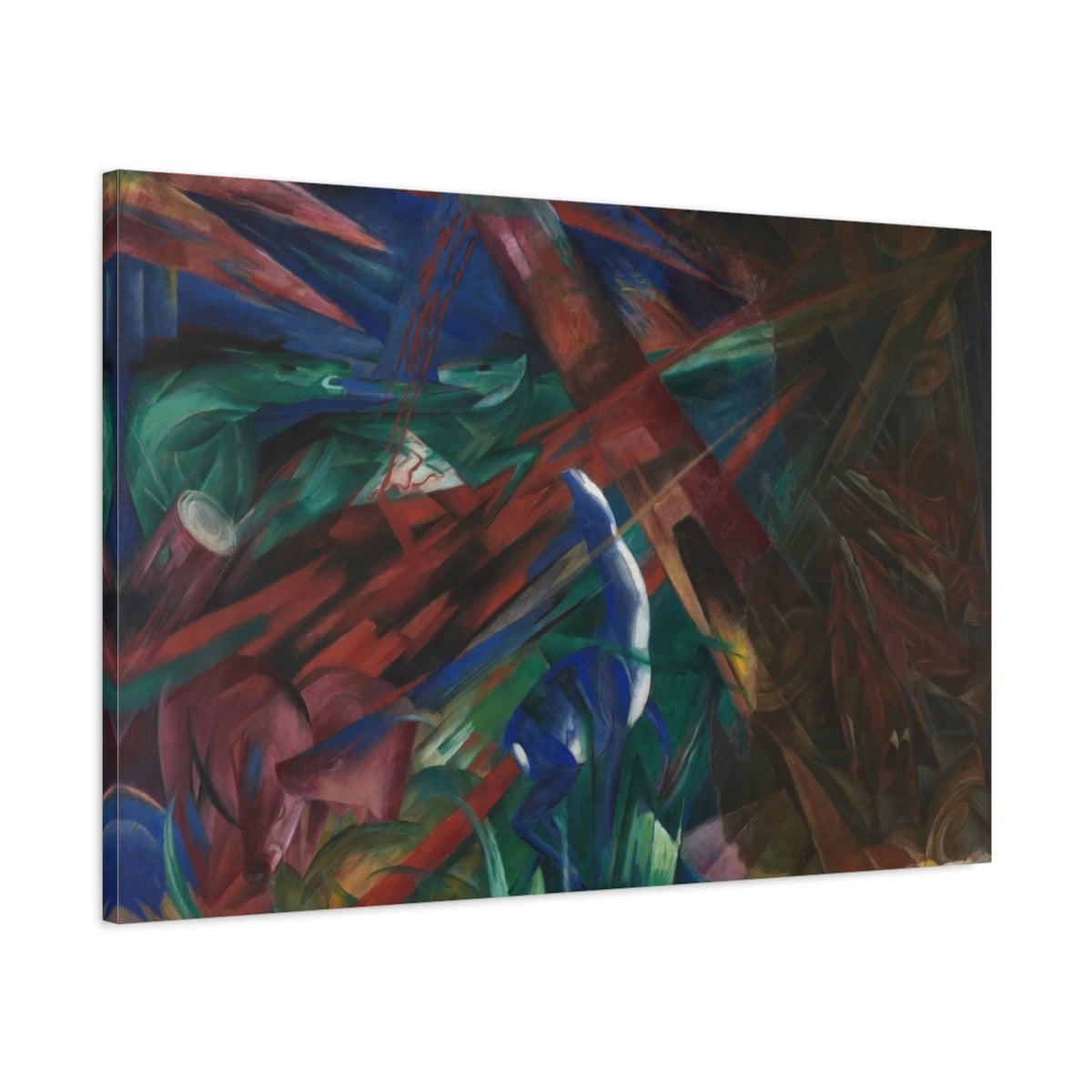Tableau Destins d’animaux – Franz Marc - toile 3D avec bords imprimés - Art Virtuoso