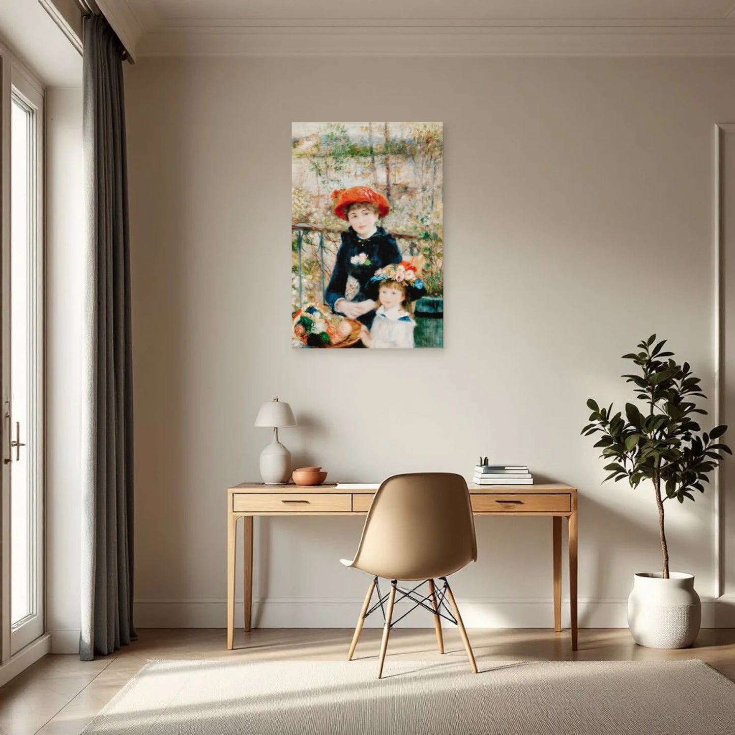 Tableau Les Deux Sœurs (Sur la terrasse) – Pierre-Auguste Renoir dans un bureau - Art Virtuoso