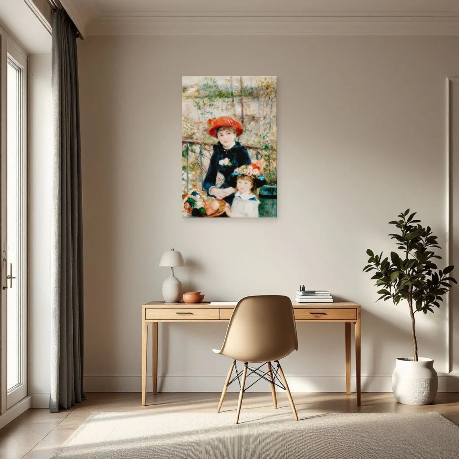 Tableau Les Deux Sœurs (Sur la terrasse) – Pierre-Auguste Renoir dans un bureau - Art Virtuoso