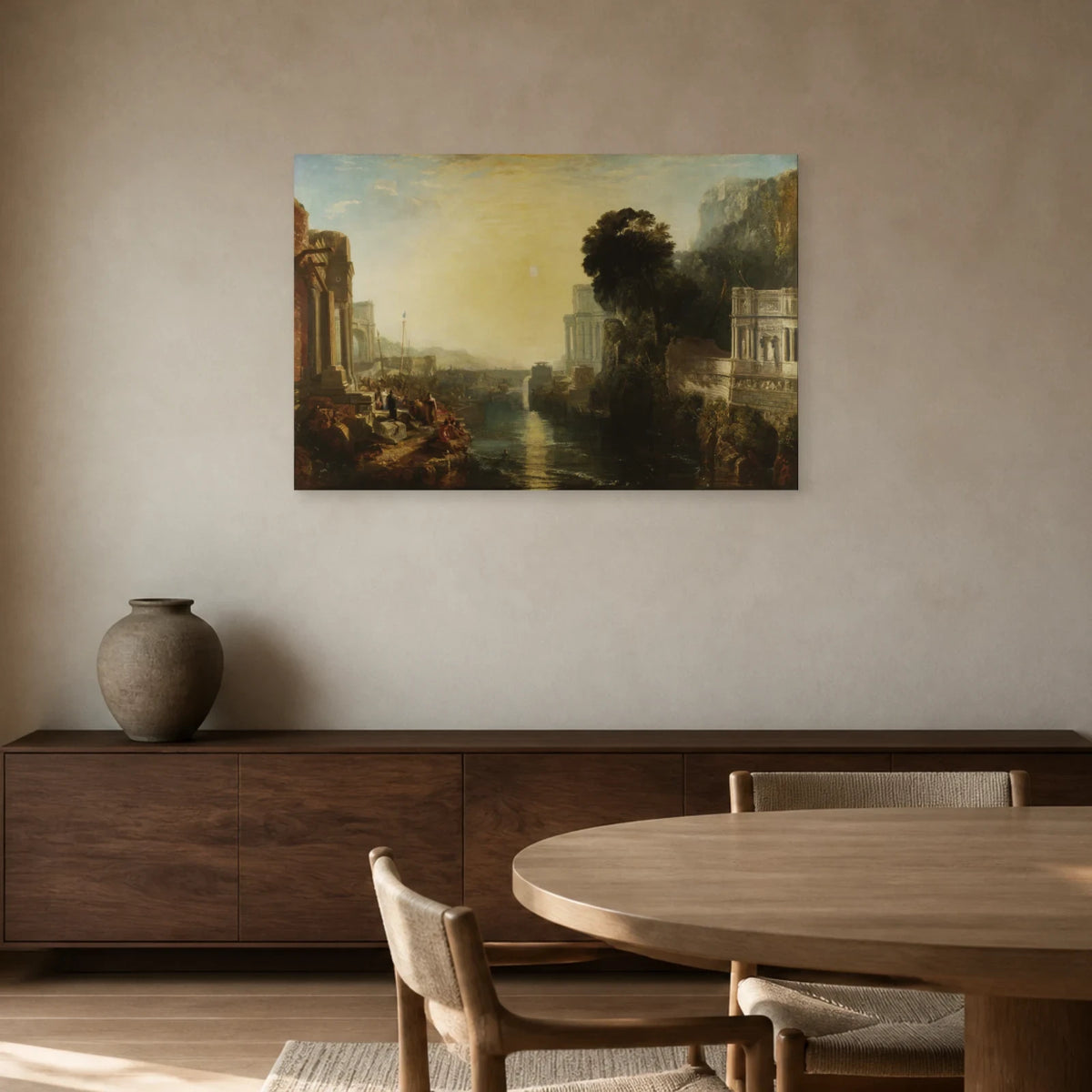 Tableau Didon construisant Carthage – William Turner dans une salle à manger - Art Virtuoso